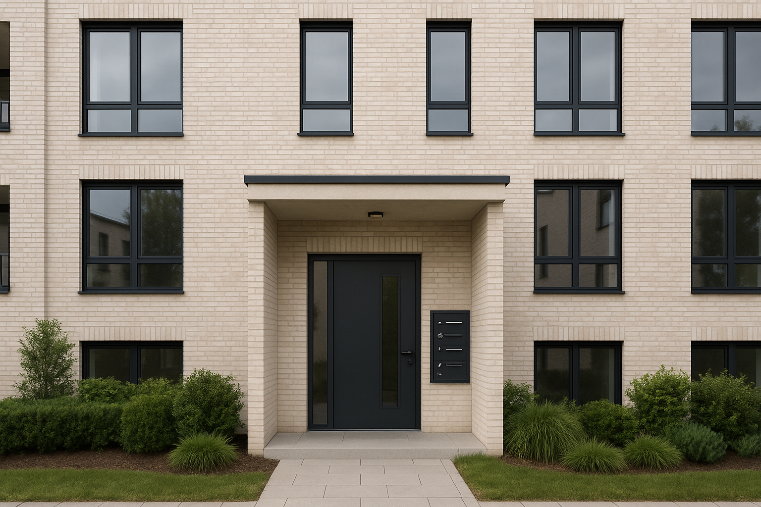 Modernes Gebäude mit Eingangsbereich